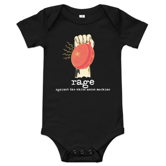 rage against the white noise machine baby bodysuit
