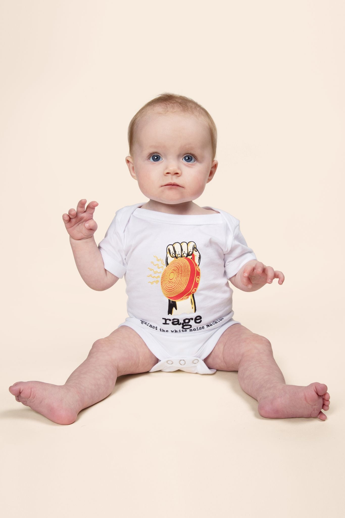RAGE AGAINST THE WHITE NOISE MACHINE Baby Bodysuit