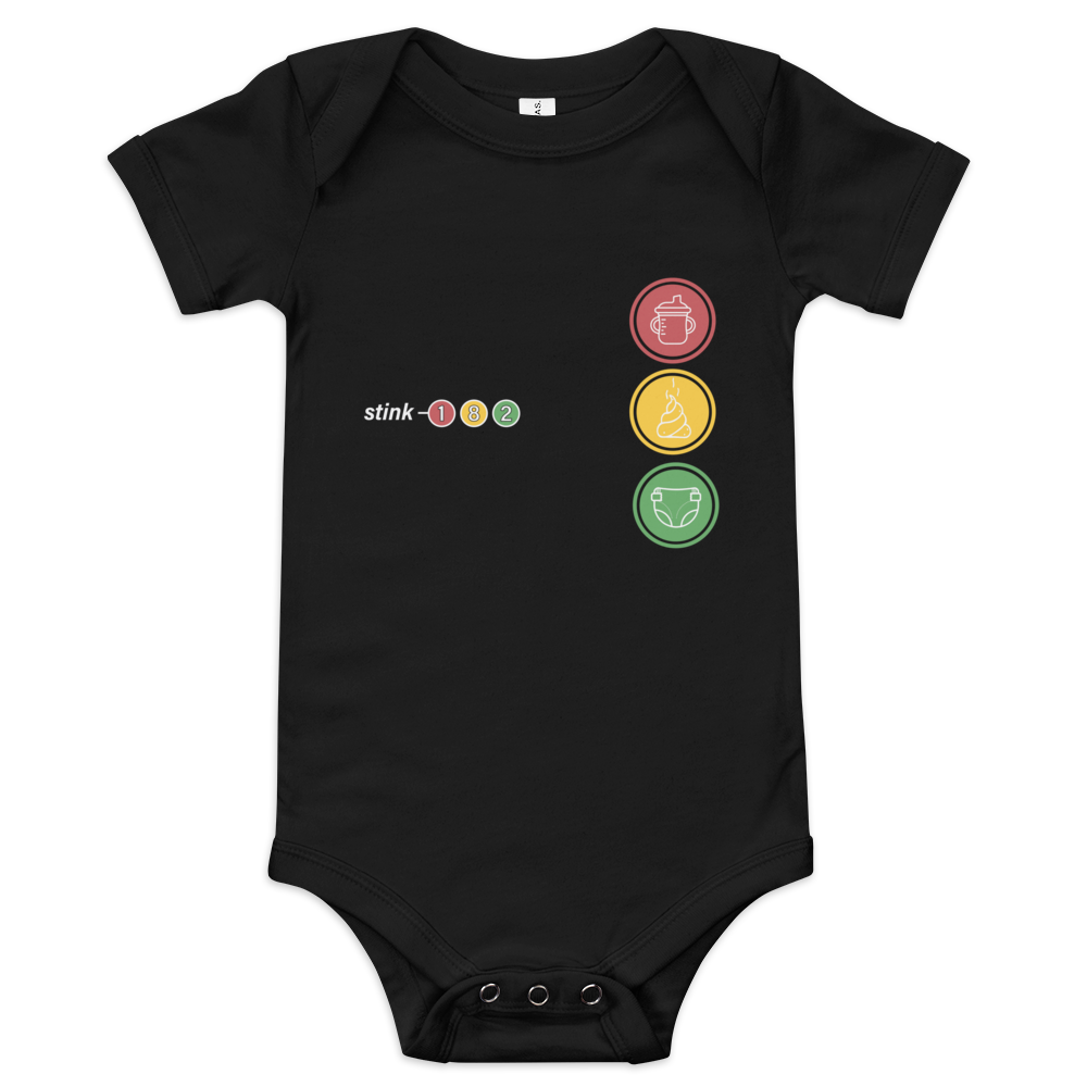 stink-182 mock rock baby onesie