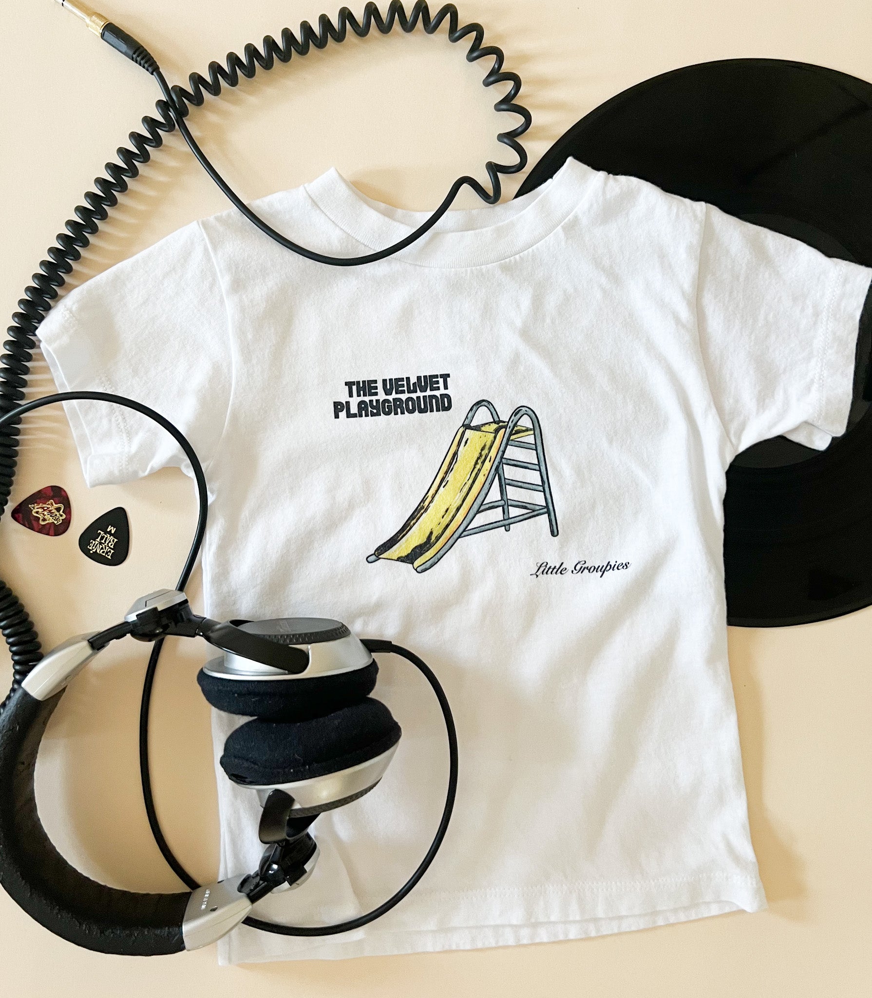 the velvet underground mock rock band tee for toddlers